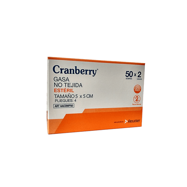 Cranberry Gasa No Tejida  5 x  5 Cm 