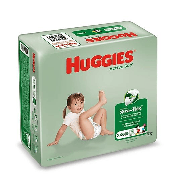 Huggies Active Sec Talla x x G x 16 Pañales 