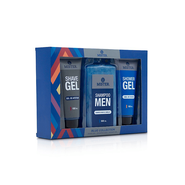 Blue Collection Shave Gel + Shampoo Men + Shower Gel 