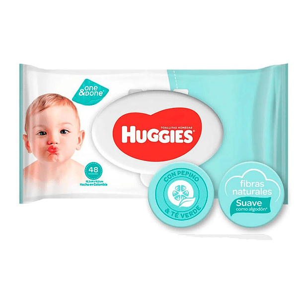 Huggies Pepino Té Verde x 48 Toallas Húmedas  