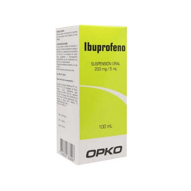 Ibuprofeno 200 mg/5 ml x 120 ml Suspensión Oral  