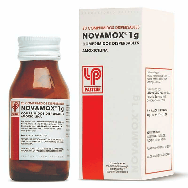 Novamox  1  gr x 20 Comprimidos Dispersables 