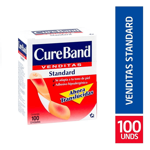 Parche Curita Cureband x 100 Unidades 