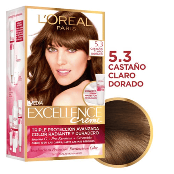 Loreal Ex cellence Tinte N°5,3 Castaño Dorado 