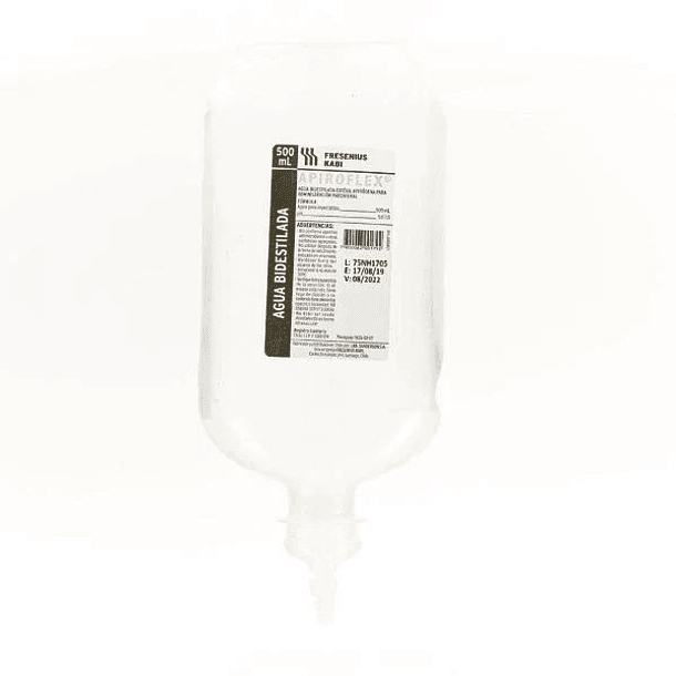Agua Bidestilada x 500 ml 