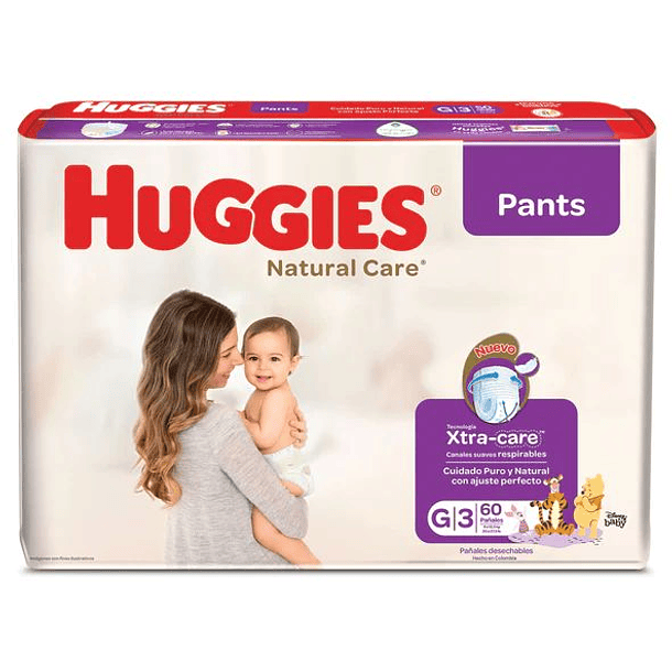 Huggies Natural Care Pants G x 60 Unidades 