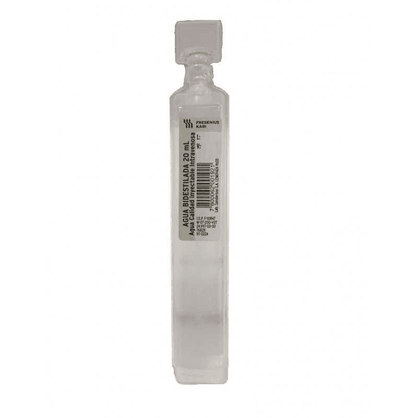 Agua Bidestilada 20  ml x 1 Ampolla 