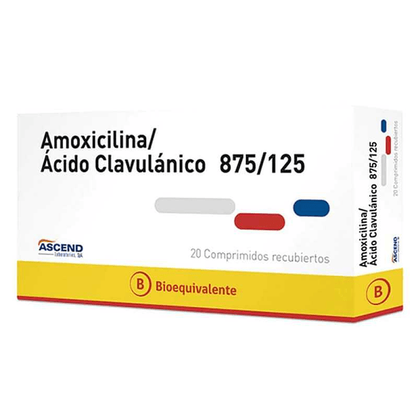 Amoxicilina / Ácido Clavulánico 875/125 mg x 20 Comprimidos 