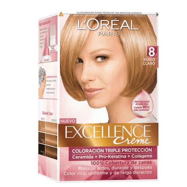 Loreal Ex cellence Tinte N°8 Rubio Rubio Miel 