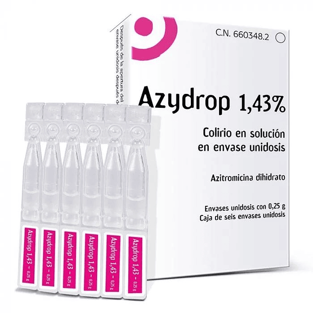 Azydrop 1.43% x 6 Envases Solución Oftálmica  