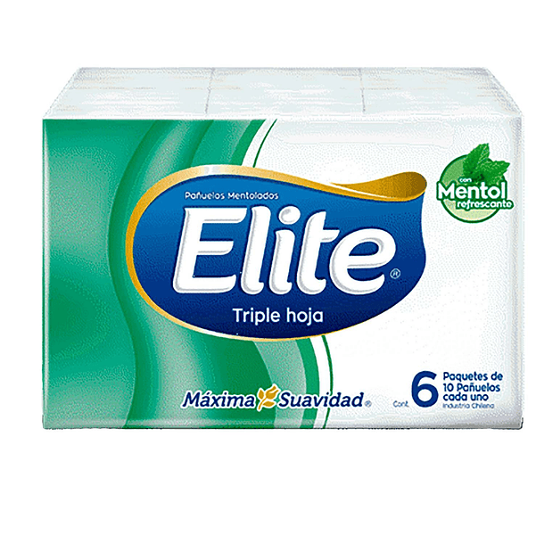 Elite Pañuelo Mentol x 6 Paquetes 