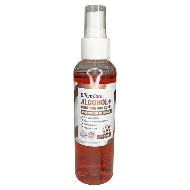 Alcohol Glicerina + Cobre x 140  ml Spray 