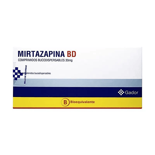 Mirtazapina 30 mg BD x 30 Comprimidos Bucodispersables 