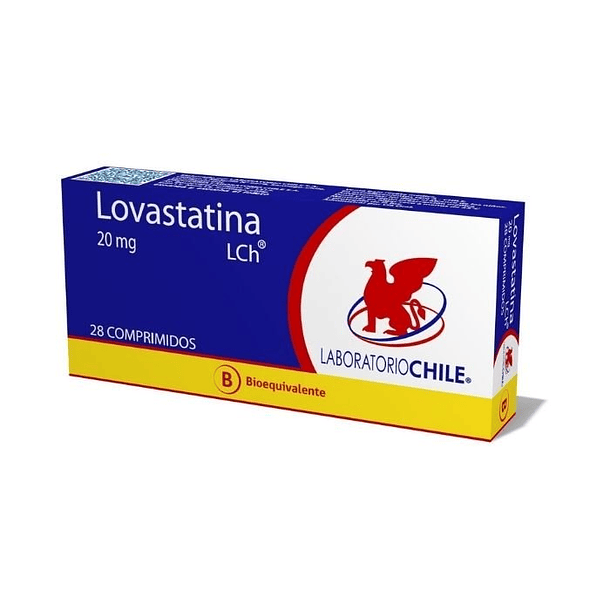 Lovastatina 20 mg x 28 Comprimidos 