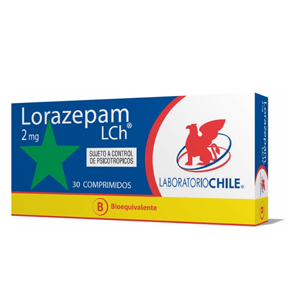 Lorazepam 2 mg x 30 Comprimidos 