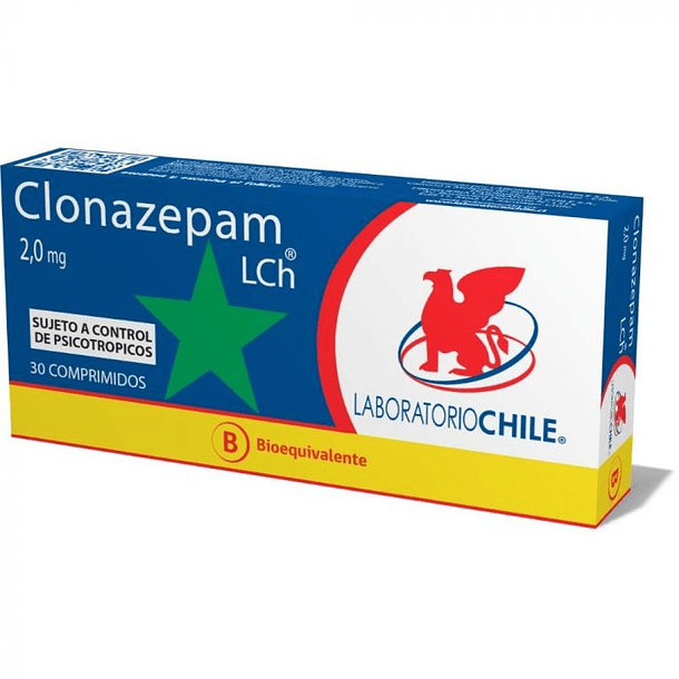 Clonazepam 2 mg x 30 Comprimidos 