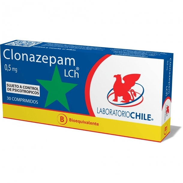 Clonazepam 0.5 mg x 30 Comprimidos 