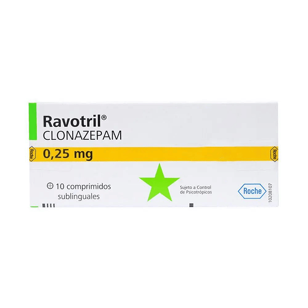 Ravotril 0,25 mg  x 10 Comprimidos Sublinguales 