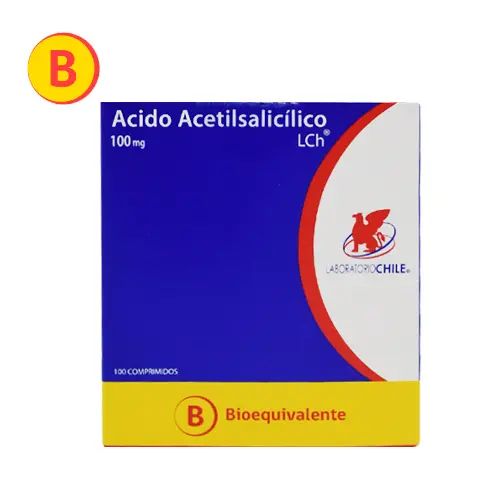 Ácido acetilsalicílico (B) 100 mg 100 Comprimidos.