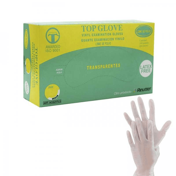Guante De Vinilo Talla M X100 Unidades 