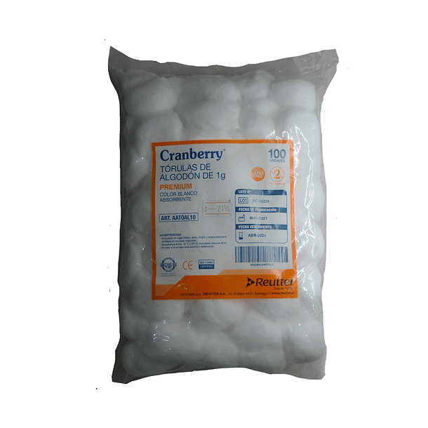 Torulas De Algodón 1 Gr Bolsa 