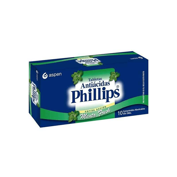 Antiacidas Phillips X 10 Comprimidos Masticables 