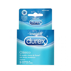 Durex Clasico X 3 Preservativos