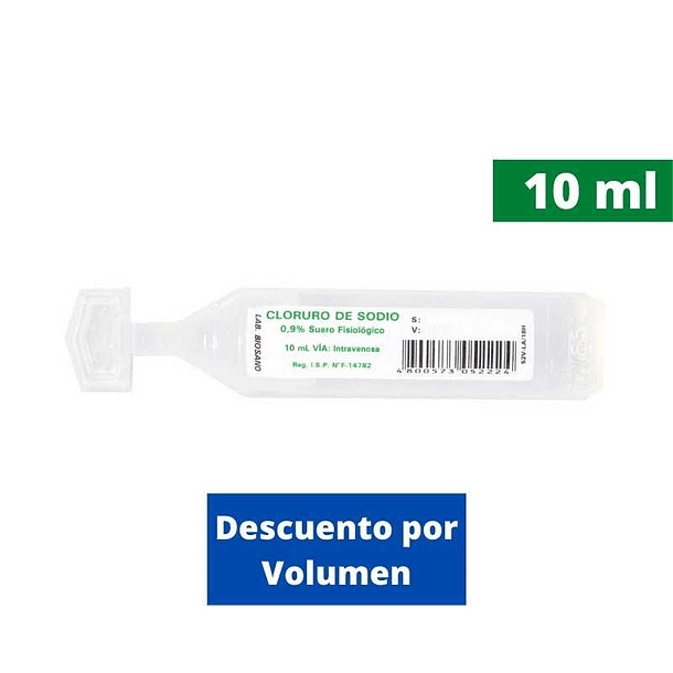Cloruro De Sodio 0.9 % X 10 ML  