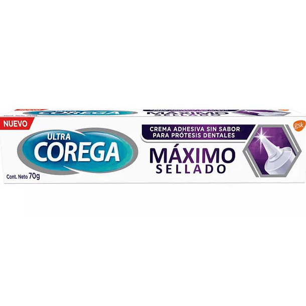 Corega Ultra Maximo Sellado Crema Adhesiva X70gr 