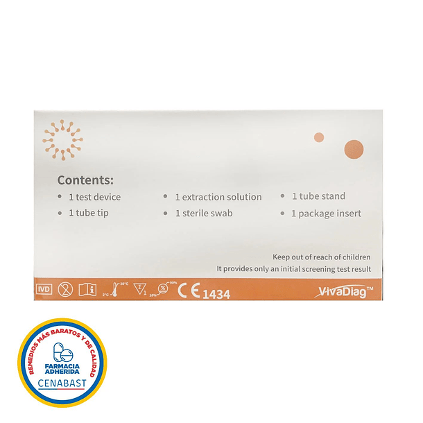CENABAST-Test De Covid Vivadiag Pro X1 Unidad  