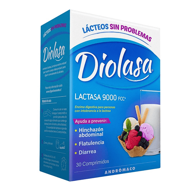 Diolasa 9000Fcc  x30 Comprimidos 
