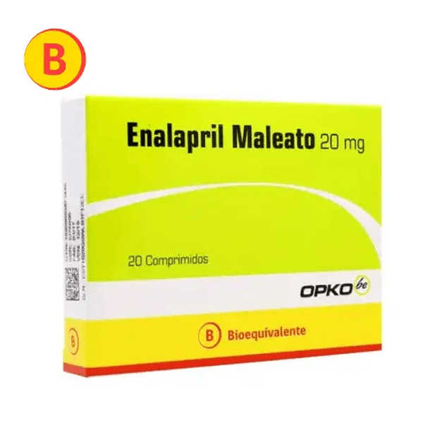 Enalapril 20 mg x20 Comprimidos 