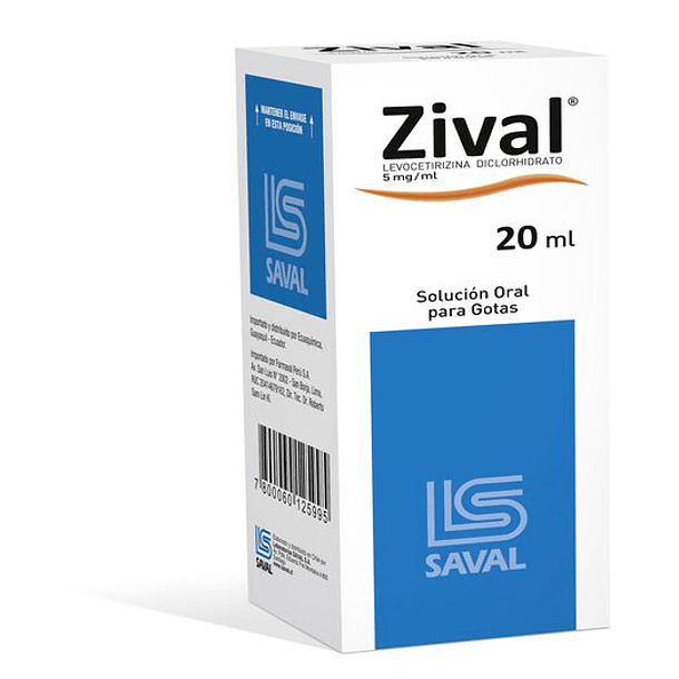 Zival 5 mg/ ml  x20 ml Solución Oral Para Gotas 