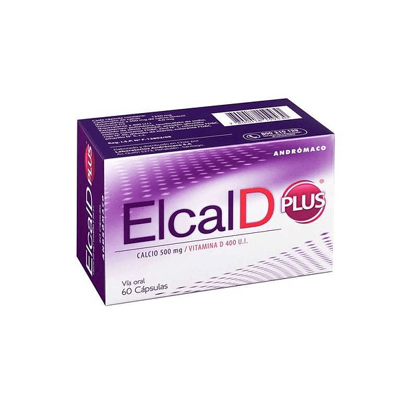 Elcal-D Plus 500 mg x 60 Cápsulas 
