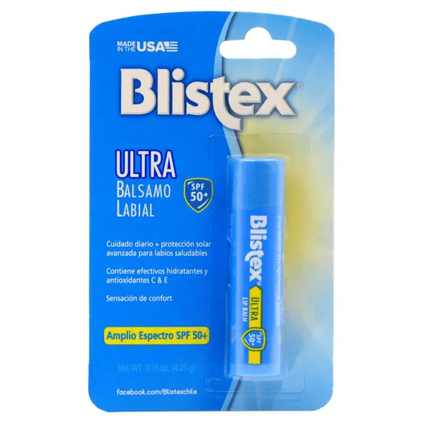 Blistex Spf 50+ Ultra Crema Labial X 4,25 Gr 