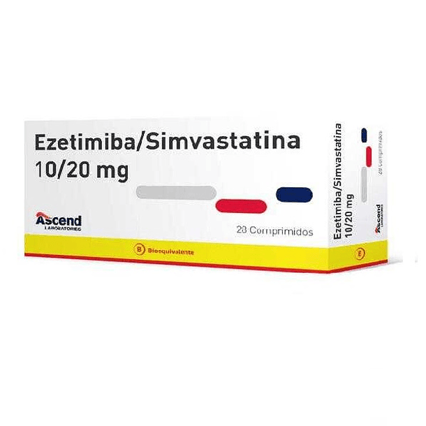 CENABAST-Ezetimiba/Simvastatina 10/20 Mg X 28 Comprimidos 