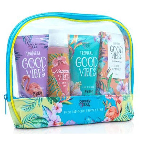 Beauty 100 Tropical Bdy.Loc50Ml+Exf.50Ml+Gel Shw50Ml+Bal.Lab+Esp 