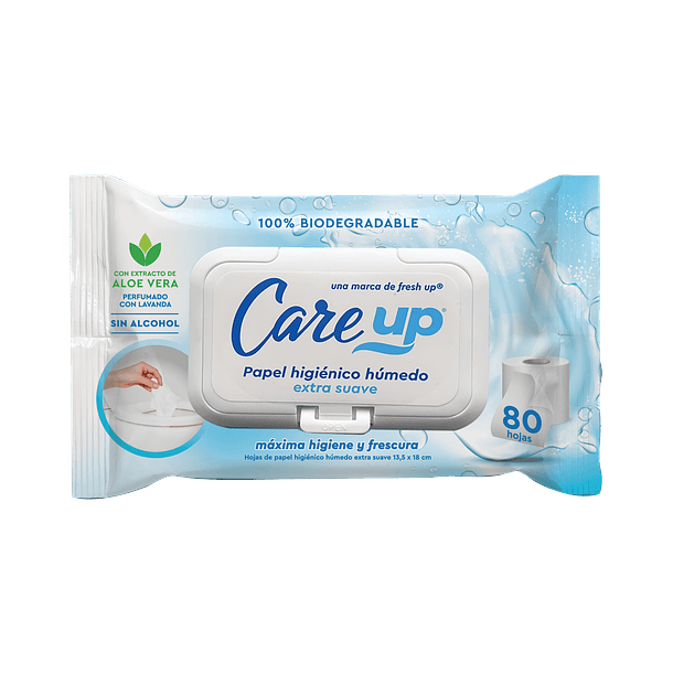 Care Up Toa Papel higiénico húmedo extra suave 80 Unid 