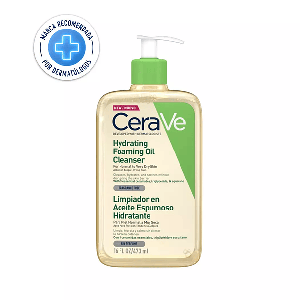 Cerave Limpiador En Aceite Espumoso Hidratante x 473 ml 