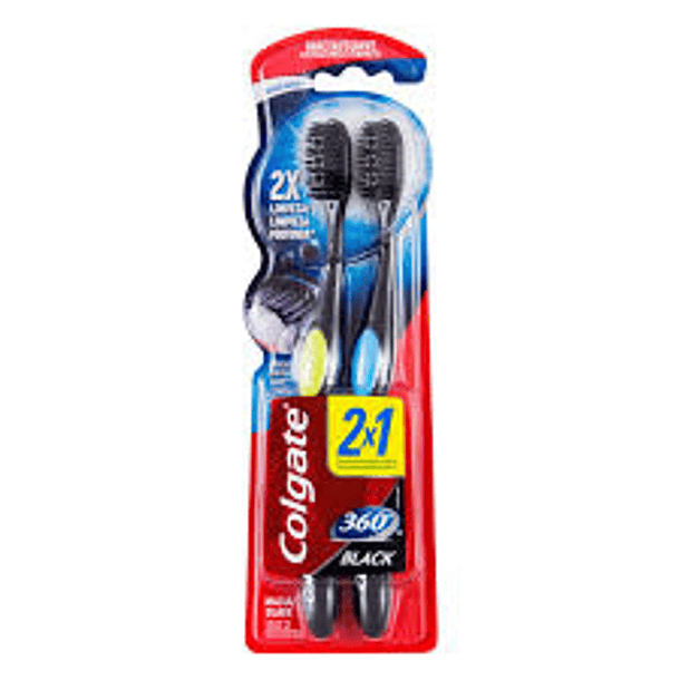 Colgate Cepillo 360 Black 2 X 1 