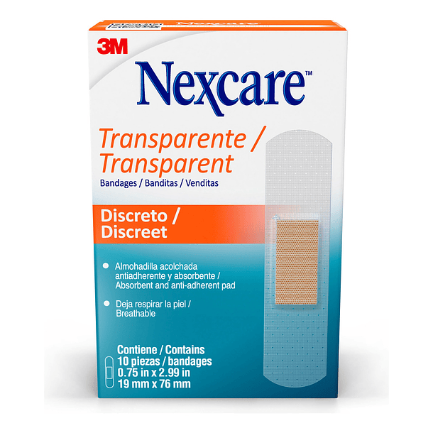 Curas Nexcare Transparente 10 Unidades 