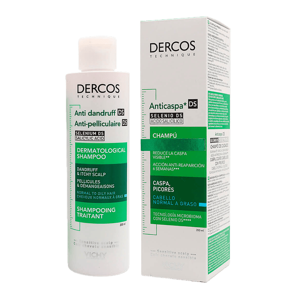 Dercos Anticaspa Grasa Shampoo X 390 Ml 