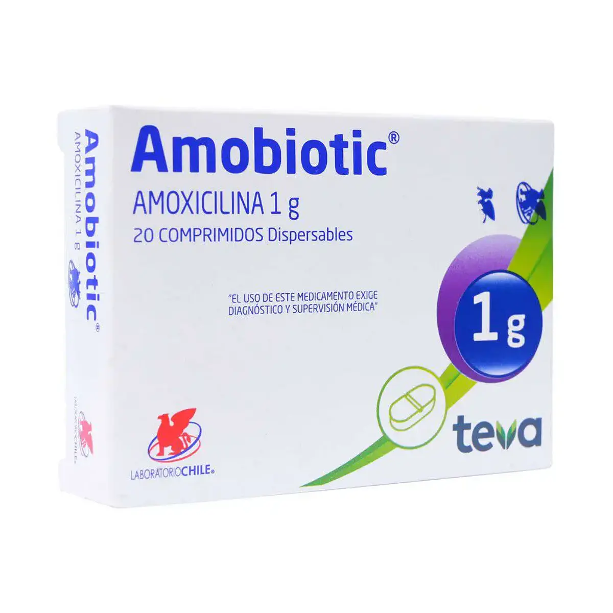 Amobiotc 1000 MG 20 Comprimidos Ranurados Dispers Ables (AMO