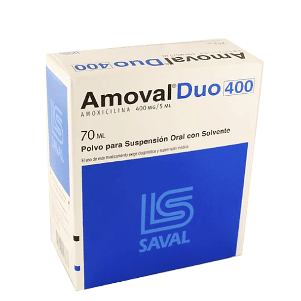 Amoval Duo 400 mg/5 ml x70 ml Suspension 