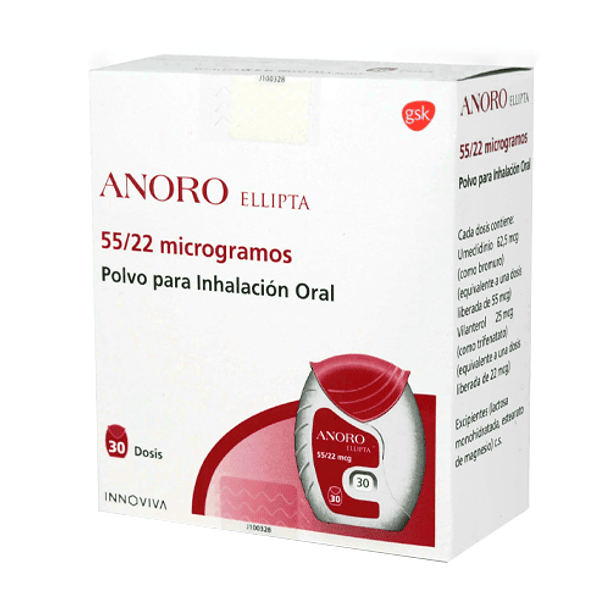 CENABAST - Anoro Elipta 55/22 Mcg X 30 Dosis Polvo para Inhalación  