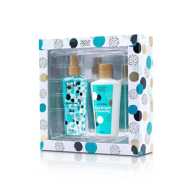 Beauty 100 Body Mist Stars Bright/Glowing 125Ml + Body Lotion 125Ml 