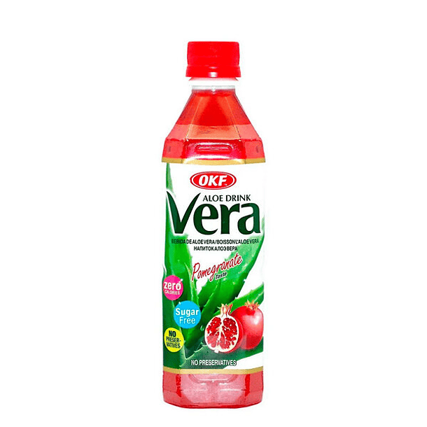 Bebida De Aloe Vera Sin Azúcar Sabor Granada 500 Ml 