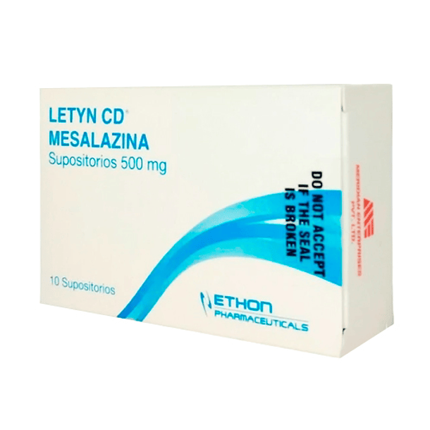 CENABAST-Letyn Cd Mesalazina/ 10 Supositorios 500 Mg  