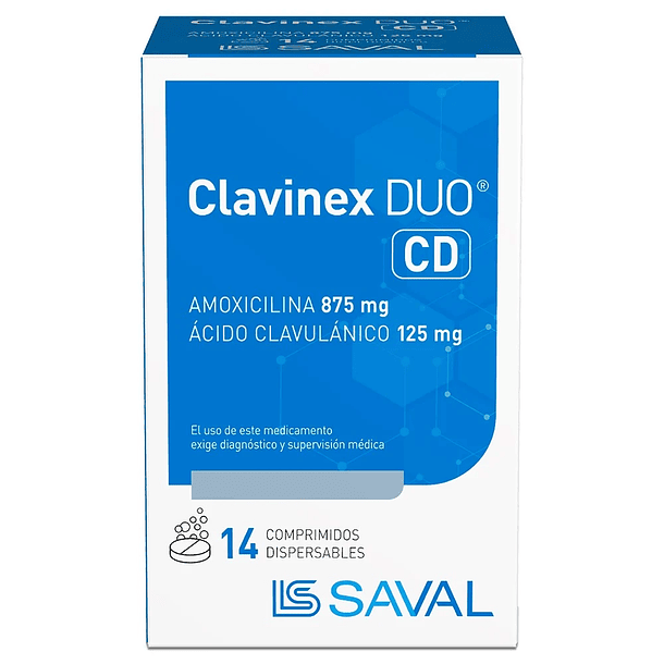 Clavinex Duo Com 875 Mg X 14 (Be) 