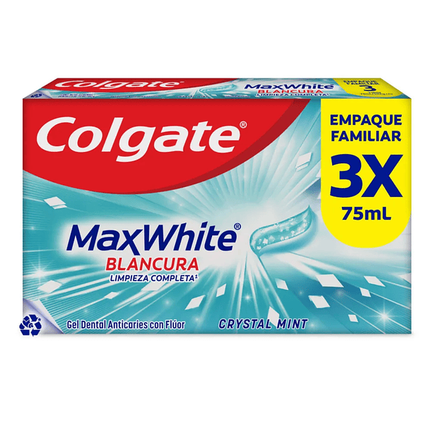 Colgate Cre Dent Max White X 75 Ml X 3 Pack 